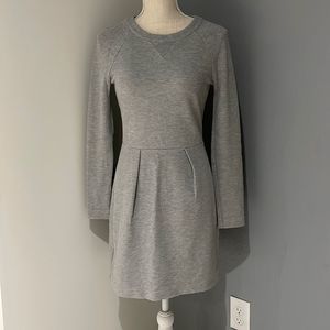 Madewell long sleeve stretchy grey dress